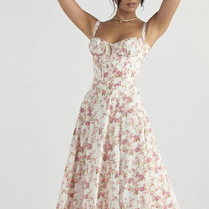 Floral Corset Midi