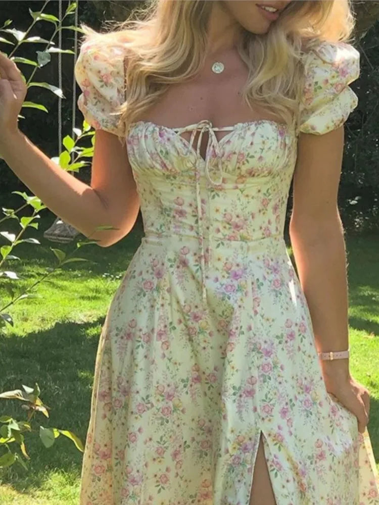 Floral Corset Midi