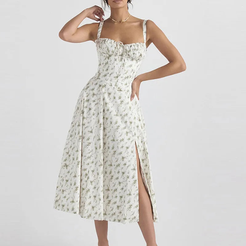 Floral Corset Midi